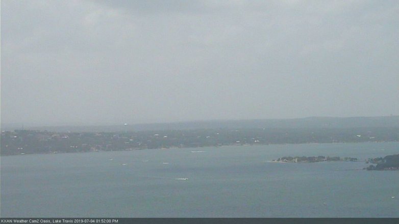 Lake Travis webcam, July 4, 2019 12:55 PM CT