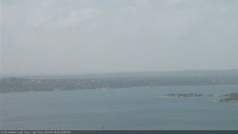 Lake Travis webcam, July 4, 2019 1:05 PM CT