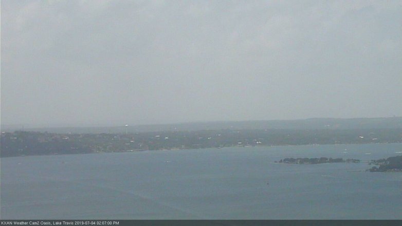 Lake Travis webcam, July 4, 2019 1:10 PM CT
