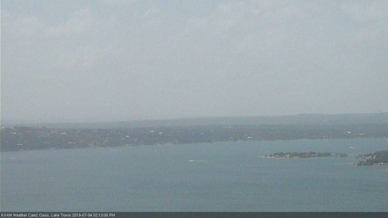 Lake Travis webcam, July 4, 2019 1:15 PM CT