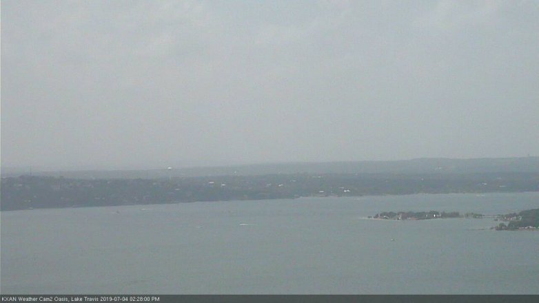 Lake Travis webcam, July 4, 2019 1:30 PM CT