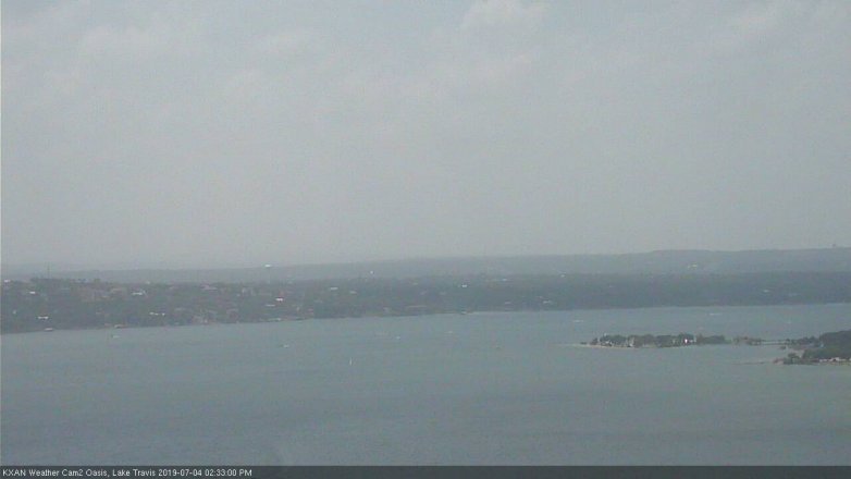 Lake Travis webcam, July 4, 2019 1:35 PM CT