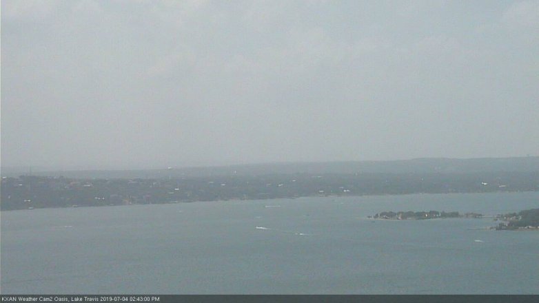 Lake Travis webcam, July 4, 2019 1:45 PM CT