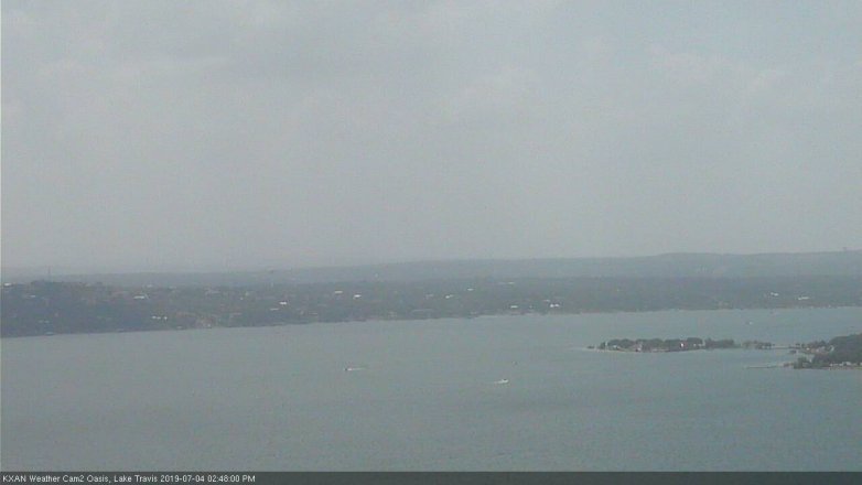 Lake Travis webcam, July 4, 2019 1:50 PM CT
