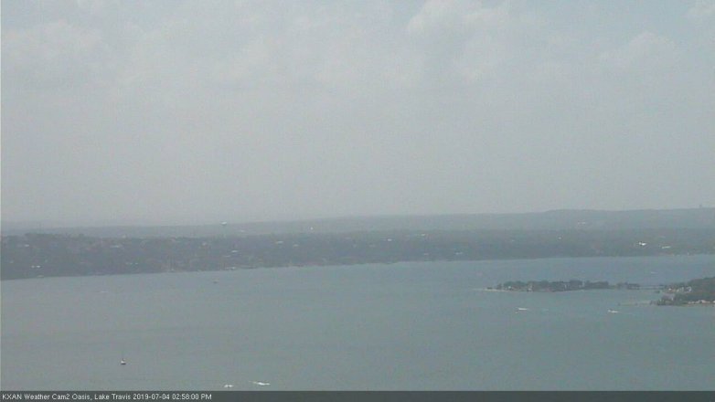 Lake Travis webcam, July 4, 2019 2:00 PM CT