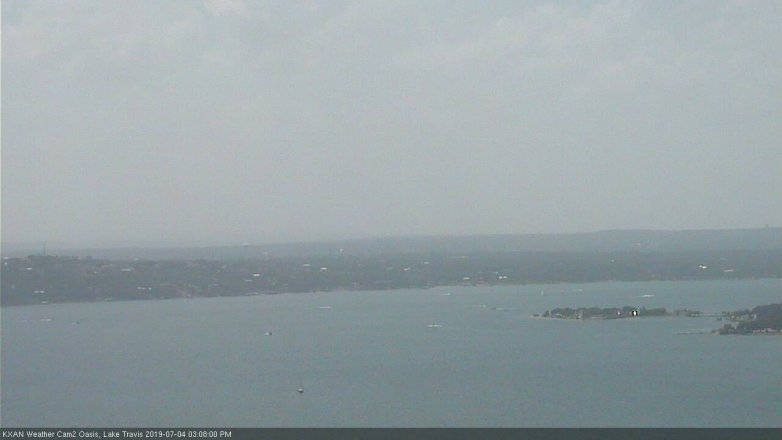 Lake Travis webcam, July 4, 2019 2:10 PM CT