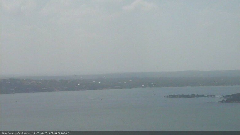 Lake Travis webcam, July 4, 2019 2:15 PM CT