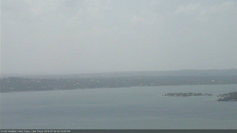 Lake Travis webcam, July 4, 2019 2:20 PM CT