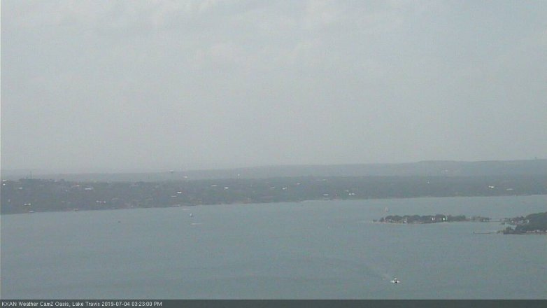 Lake Travis webcam, July 4, 2019 2:25 PM CT