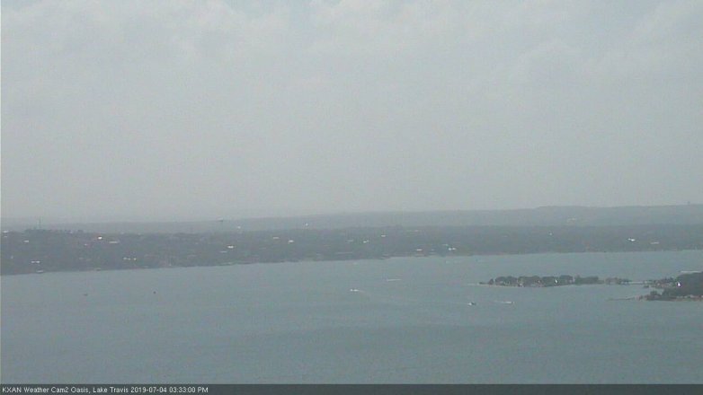 Lake Travis webcam, July 4, 2019 2:35 PM CT