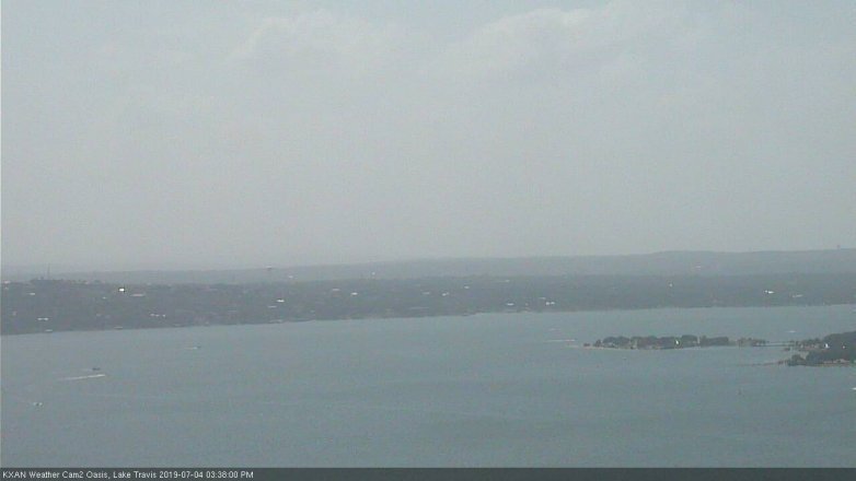Lake Travis webcam, July 4, 2019 2:40 PM CT