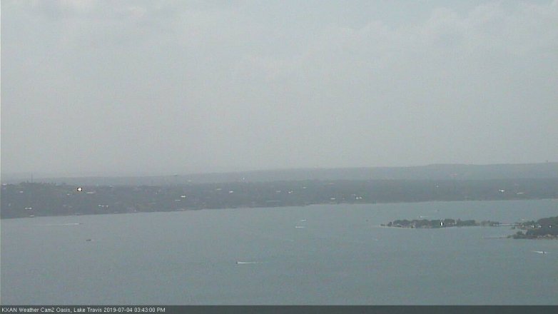 Lake Travis webcam, July 4, 2019 2:45 PM CT