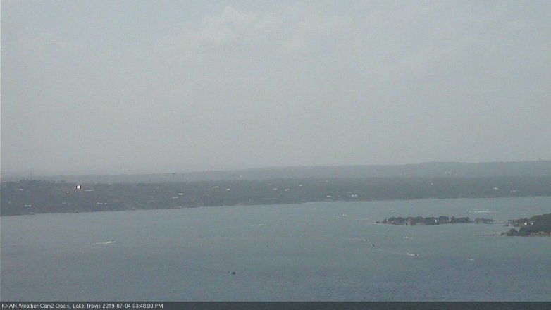 Lake Travis webcam, July 4, 2019 2:50 PM CT