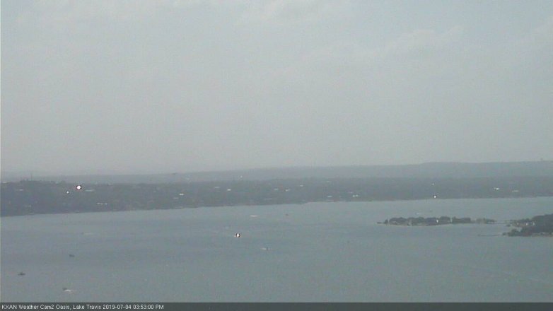 Lake Travis webcam, July 4, 2019 2:55 PM CT