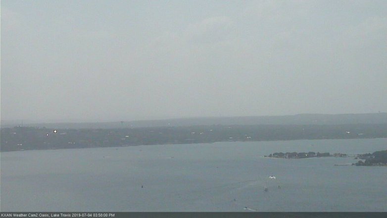 Lake Travis webcam, July 4, 2019 3:00 PM CT