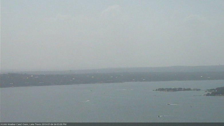 Lake Travis webcam, July 4, 2019 3:05 PM CT