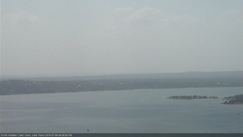 Lake Travis webcam, July 4, 2019 3:10 PM CT