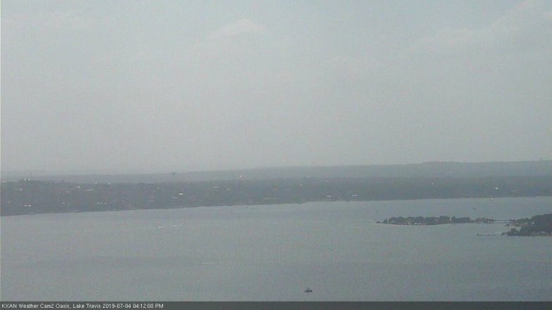 Lake Travis webcam, July 4, 2019 3:15 PM CT