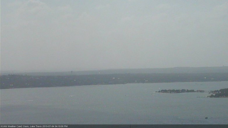 Lake Travis webcam, July 4, 2019 3:20 PM CT