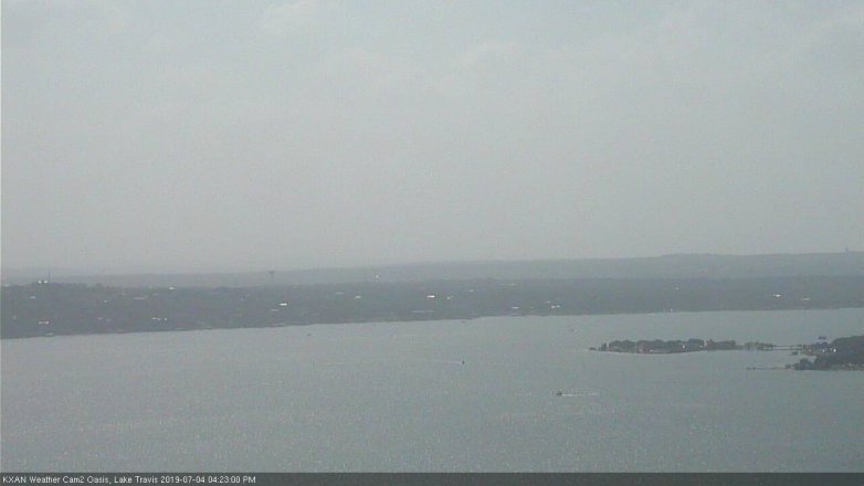 Lake Travis webcam, July 4, 2019 3:25 PM CT