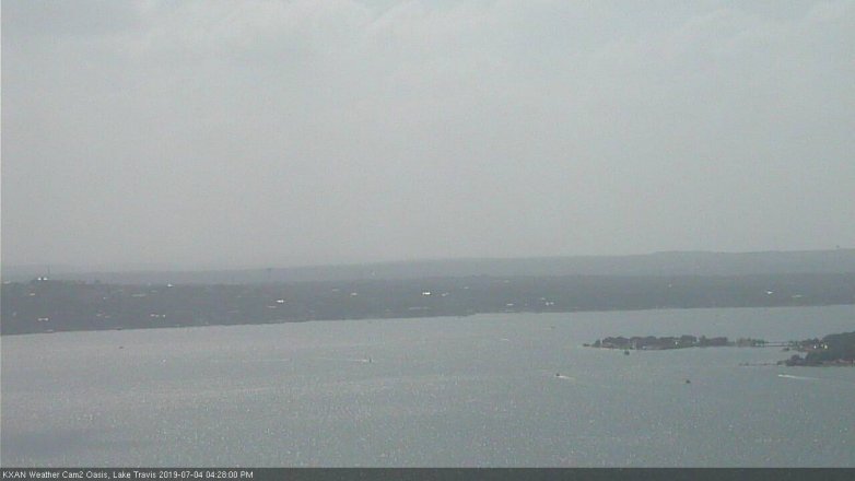 Lake Travis webcam, July 4, 2019 3:30 PM CT