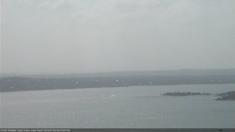 Lake Travis webcam, July 4, 2019 3:35 PM CT