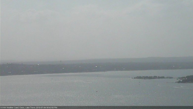 Lake Travis webcam, July 4, 2019 3:45 PM CT