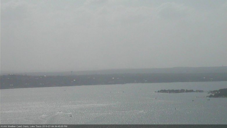 Lake Travis webcam, July 4, 2019 3:50 PM CT