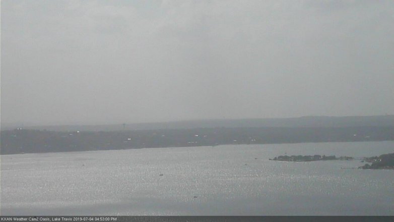 Lake Travis webcam, July 4, 2019 3:55 PM CT