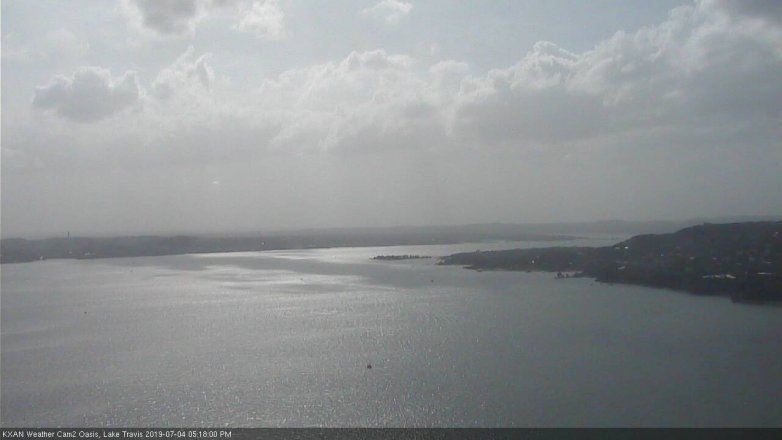 Lake Travis webcam, July 4, 2019 4:20 PM CT