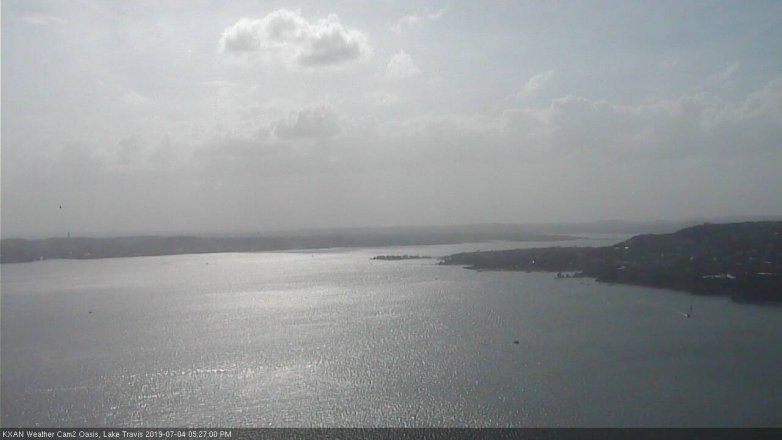 Lake Travis webcam, July 4, 2019 4:30 PM CT