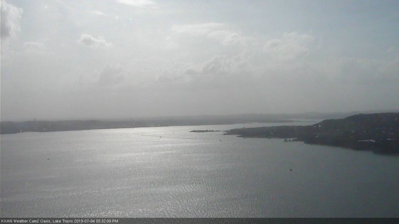Lake Travis webcam, July 4, 2019 4:35 PM CT
