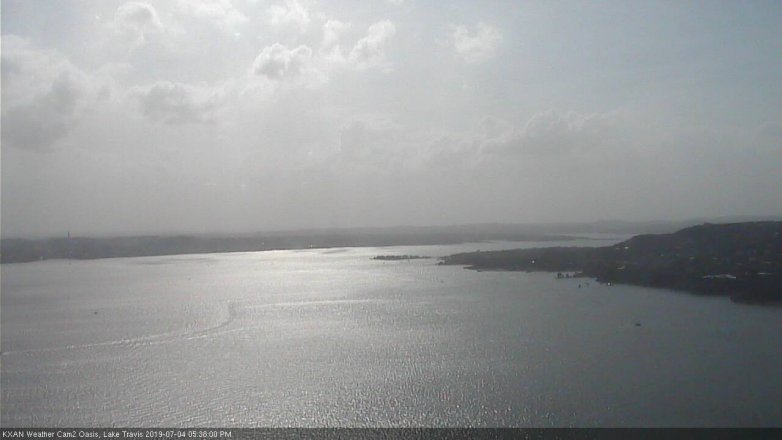 Lake Travis webcam, July 4, 2019 4:40 PM CT