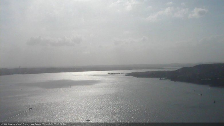 Lake Travis webcam, July 4, 2019 4:50 PM CT