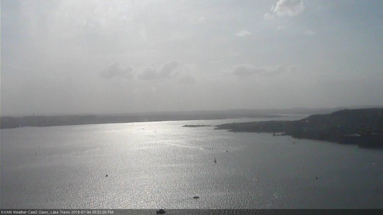 Lake Travis webcam, July 4, 2019 4:55 PM CT