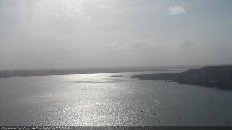 Lake Travis webcam, July 4, 2019 5:00 PM CT