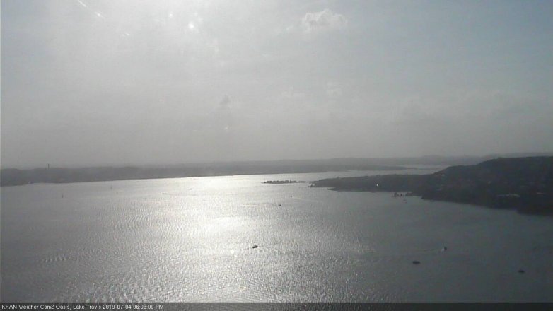 Lake Travis webcam, July 4, 2019 5:05 PM CT