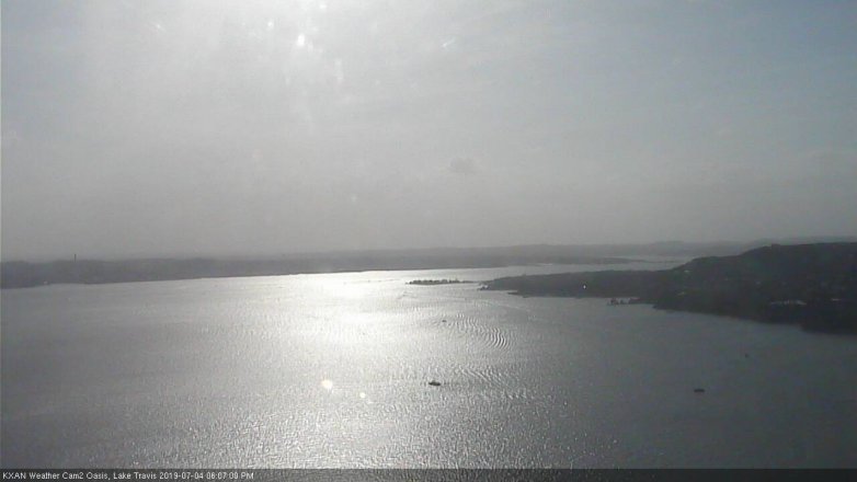 Lake Travis webcam, July 4, 2019 5:10 PM CT