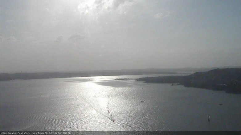 Lake Travis webcam, July 4, 2019 5:15 PM CT