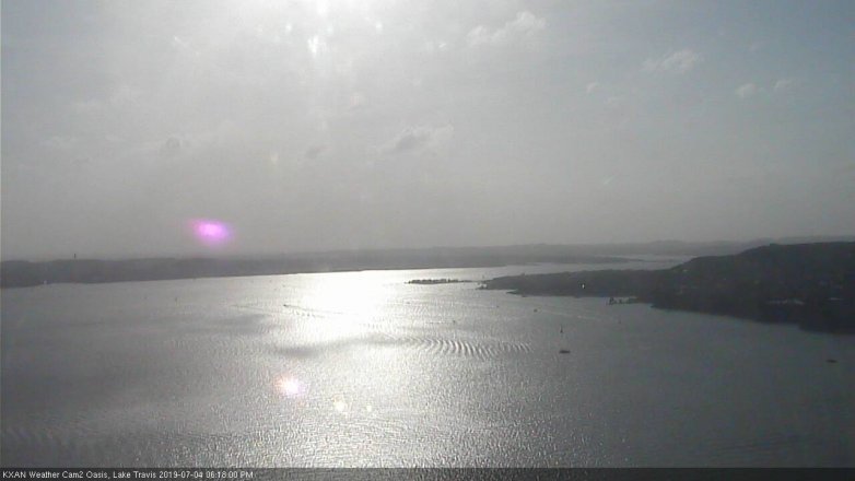 Lake Travis webcam, July 4, 2019 5:20 PM CT