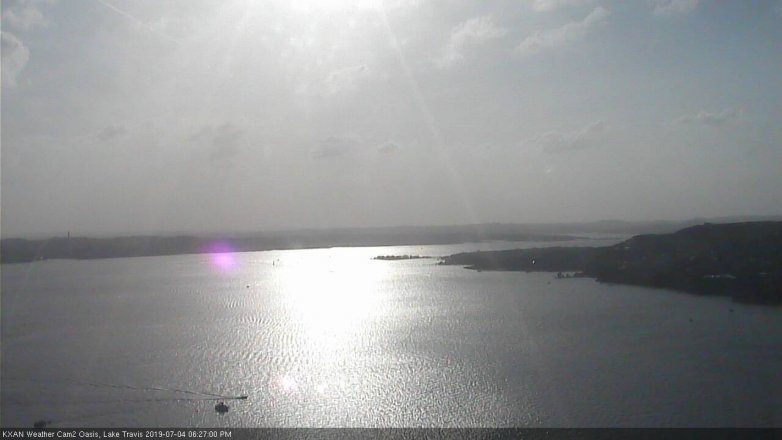 Lake Travis webcam, July 4, 2019 5:30 PM CT