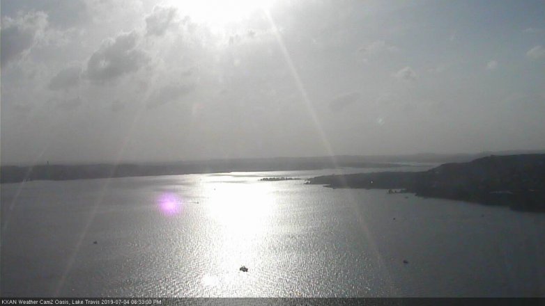 Lake Travis webcam, July 4, 2019 5:35 PM CT