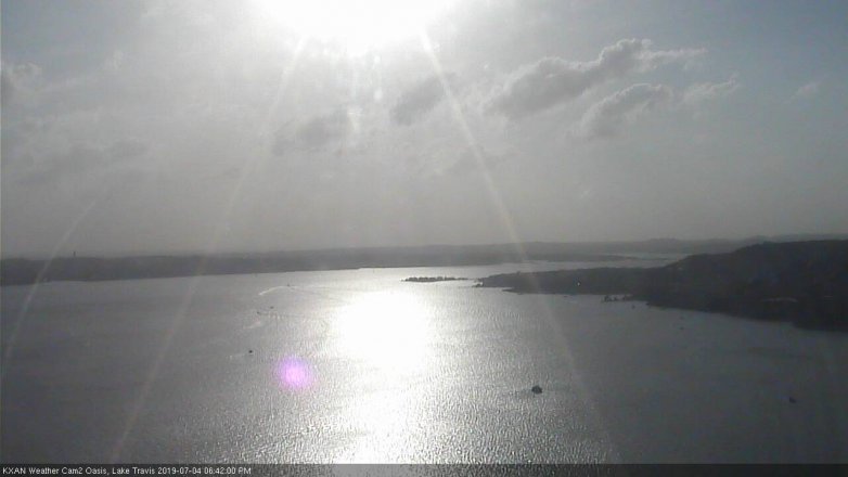 Lake Travis webcam, July 4, 2019 5:45 PM CT