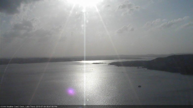 Lake Travis webcam, July 4, 2019 5:50 PM CT