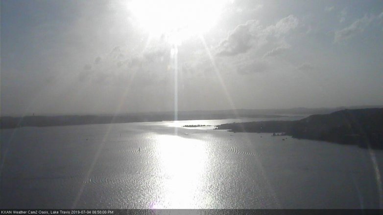 Lake Travis webcam, July 4, 2019 6:00 PM CT