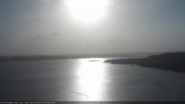 Lake Travis webcam, July 4, 2019 6:10 PM CT