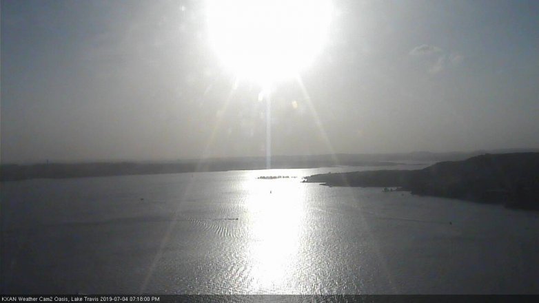 Lake Travis webcam, July 4, 2019 6:20 PM CT