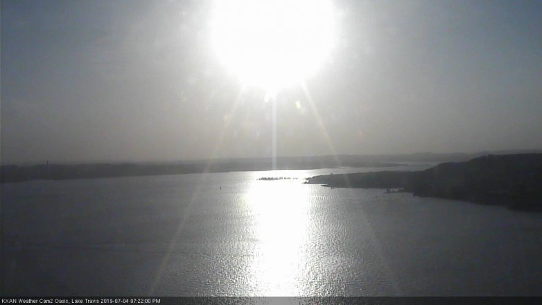 Lake Travis webcam, July 4, 2019 6:25 PM CT