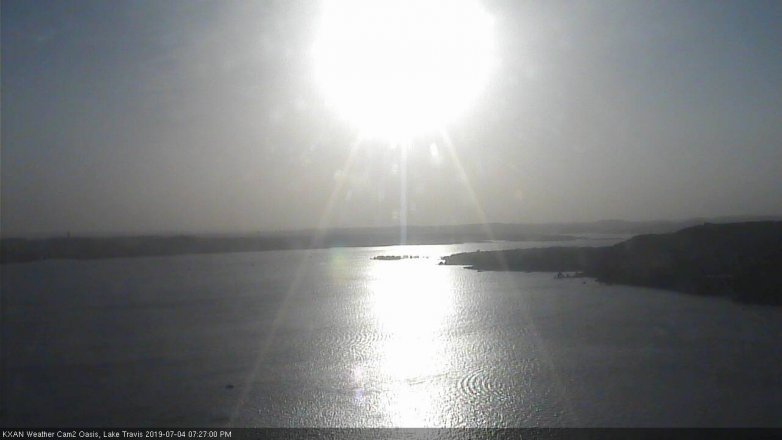 Lake Travis webcam, July 4, 2019 6:30 PM CT