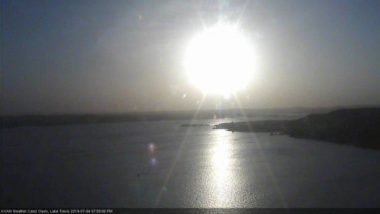 Lake Travis webcam, July 4, 2019 7:00 PM CT
